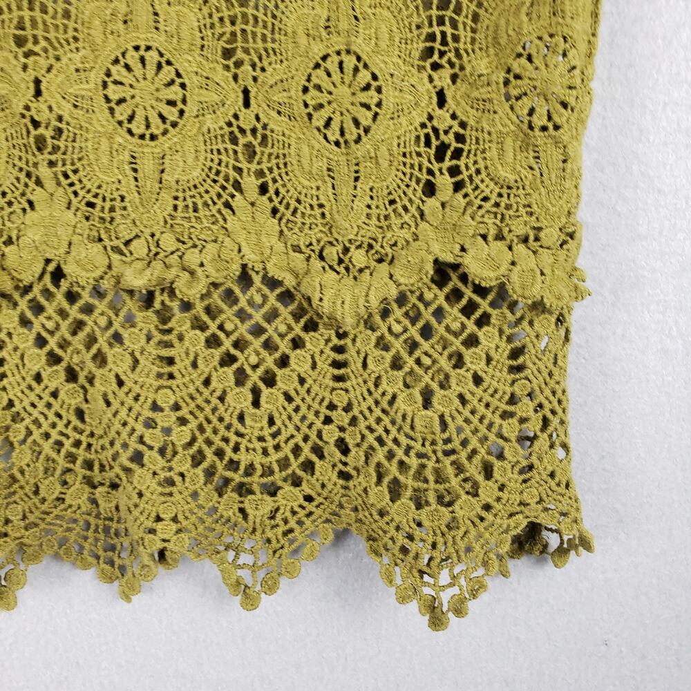 Forever 21 Size S Tiered Lace Tank Top Green Victorian Mythical Forest Nymph - Picture 3 of 6